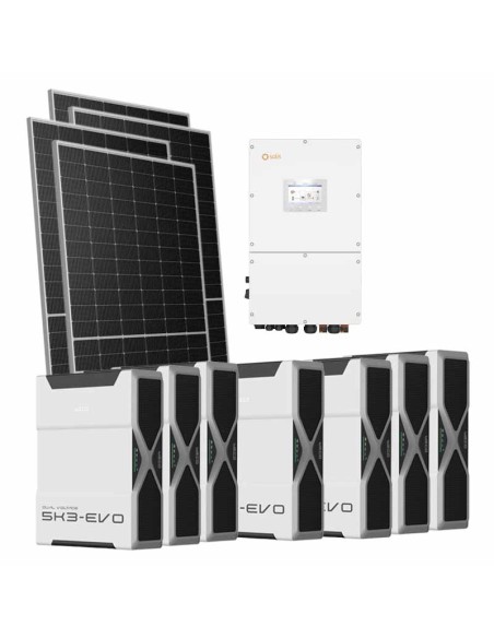 Serie Pro: vendita online Kit fotovoltaico trifase 30940W inverter Solis 30kW litio 36.54kWh Weco EVO 5k3