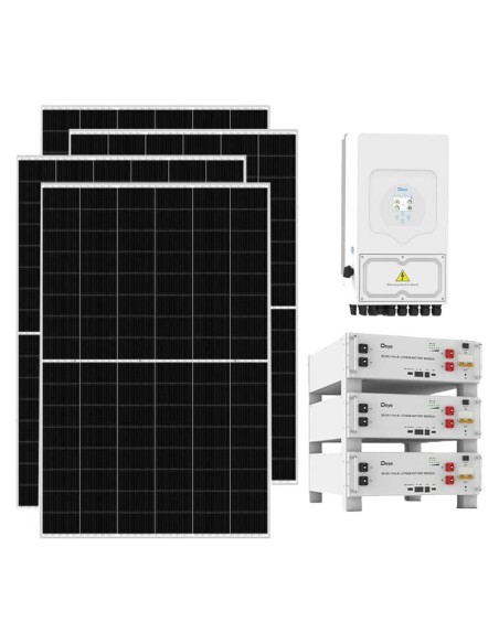 Kit fotovoltaico monofásico 6825W inversor Deye 6kW litio 15.36kWh SE-G5.1 Pro-B