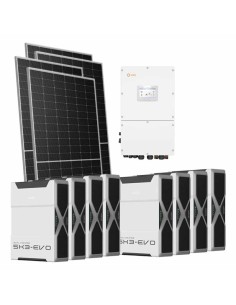 Kit fotovoltaico trifásico 30940W inversor Solis 30kW litio 41.76kWh Weco EVO 5k3