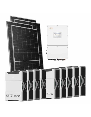 Three-phase photovoltaic kit 49980W Solis 50kW inverter 46.98kWh lithium Weco EVO 5k3