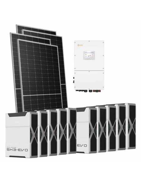 Three-phase photovoltaic kit 49980W Solis 50kW inverter 62.64kWh lithium Weco EVO 5k3
