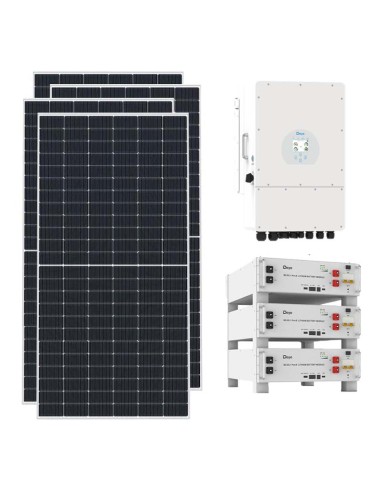 Kit photovoltaïque monophasé 6435W Deye 6kW lithium 15.36kWh SE-G5.1 Pro-B