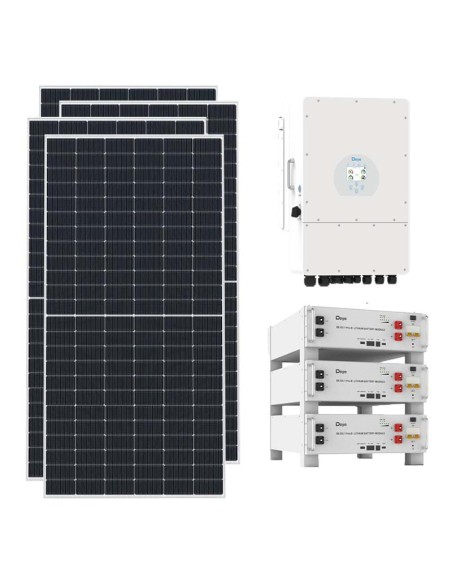 Serie Pro: vendita online Kit fotovoltaico monofase 6435W inverter Deye 6kW litio 15.36kWh SE-G5.1 Pro-B