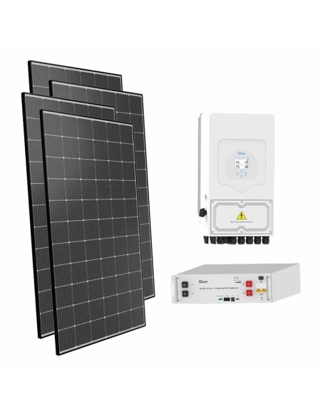Kit photovoltaïque monophasé 6060W Deye 6kW lithium 5.12kWh SE-G5.1 Pro-B