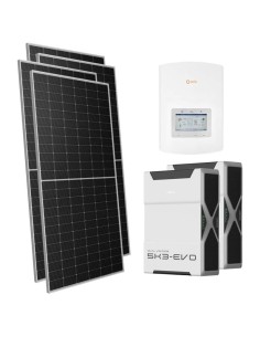 Kit fotovoltaico monofásico 5950W inversor Solis 5kW litio 10.4kWh Weco EVO 5k3