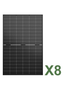 Set de 8 paneles solar fotovoltaico bifacial de 515W total 4120W mono Jinko Solar Tiger Neo con marco negro