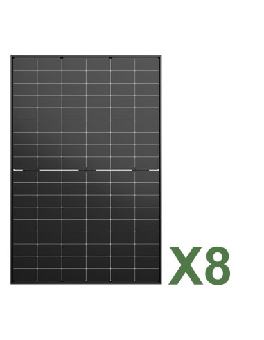 Set 8 Jinko Solar Tiger Neo 515W Gesamt 4120W mono bifaziales Photovoltaik-Solarmodul mit schwarzem Rahmen