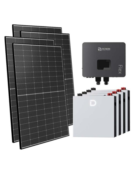 Off-Grid single-phase photovoltaic kit 6300W Renon Power 6kW lithium 20.48kWh Dyness DL5.0C Pro