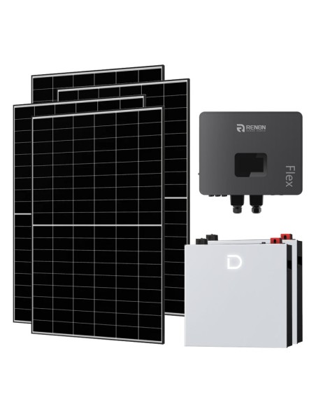 Off-Grid single-phase photovoltaic kit 6650W Renon Power 6kW lithium 10.24kWh Dyness DL5.0C Pro