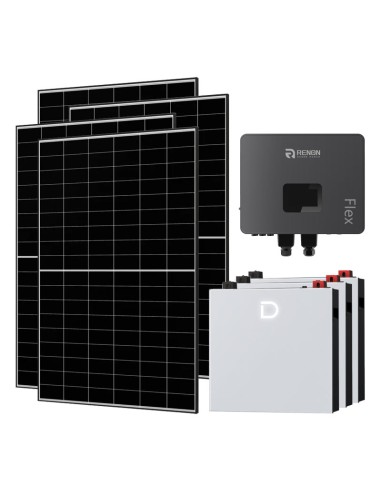 Off-Grid single-phase photovoltaic kit 6650W Renon Power 6kW lithium 15.36kWh Dyness DL5.0C Pro
