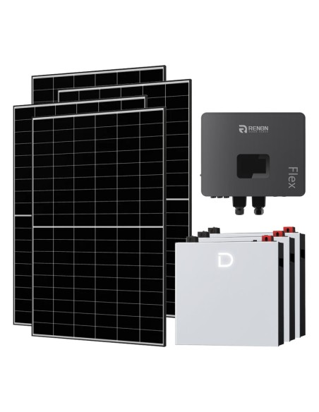 Off-Grid single-phase photovoltaic kit 6650W Renon Power 6kW lithium 15.36kWh Dyness DL5.0C Pro