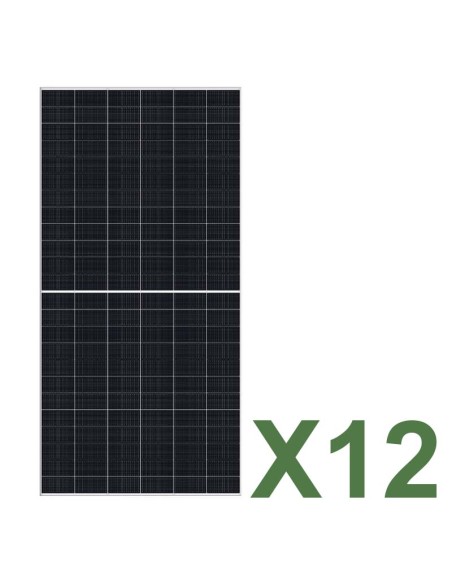 Set de 12 paneles solar fotovoltaico de doble cara 625W total 7500W mono TCL SOLAR T CLASS