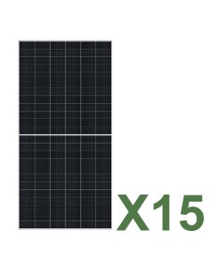 Set 15 TCL SOLAR T CLASS 625W Gesamt 9375W Mono Doppelseitiges Photovoltaik-Solarmodul