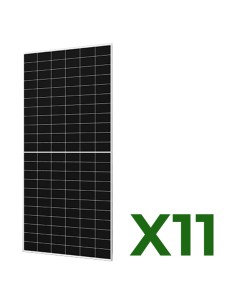 Set de 11 paneles solar fotovoltaico bifacial 650W tot. 7150W mono AIKO Stellar 1N+66