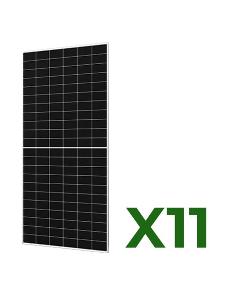Set de 11 panneaux solaire photovoltaïque bifacial 650W tot. 7150W mono AIKO Stellar 1N+66