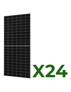 Set de 24 paneles solar fotovoltaico bifacial 650W tot. 15600W mono AIKO Stellar 1N+66