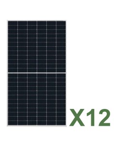 Set 12 TCL SOLAR T CLASS 620W Gesamt 7440W Mono Doppelseitiges Photovoltaik-Solarmodul