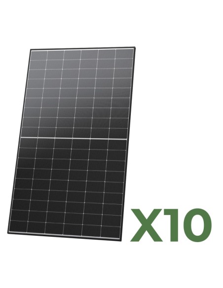 Set de 10 panneaux solaire photovoltaïque 520W total 5200W mono TRINASOLAR Vertex S+ Ultra cadre noir