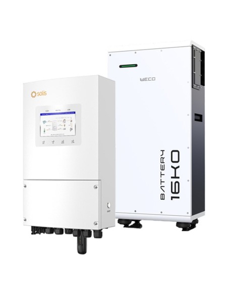 Single-phase storage system Solis 6kW inverter 16kWh lithium battery Weco 16k0