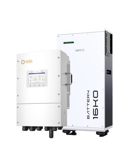 Sistema de acumulación trifásico inversor LV Solis 10kW litio 16kWh 16k0