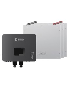 Système stockage monophasé onduleur 6kW Renon Power 15.36kWh lithium Dyness DL5.0C