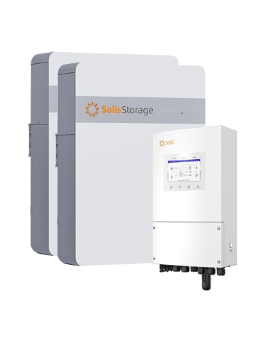 Système de stockage monophasé avec onduleur 5kW batterie au lithium 10kWh Solis IntelliHome-5 LV