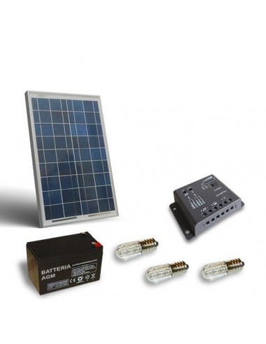 Kit Solar Votivo 20W Placa fotovoltaico Batería 12Ah 12V Controlador de