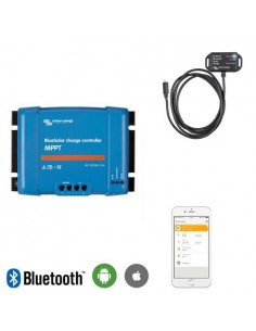 Set Regolatore di carica 100Voc 15Ah Bluesolar MPPT con Smart Dongle Bluetooth